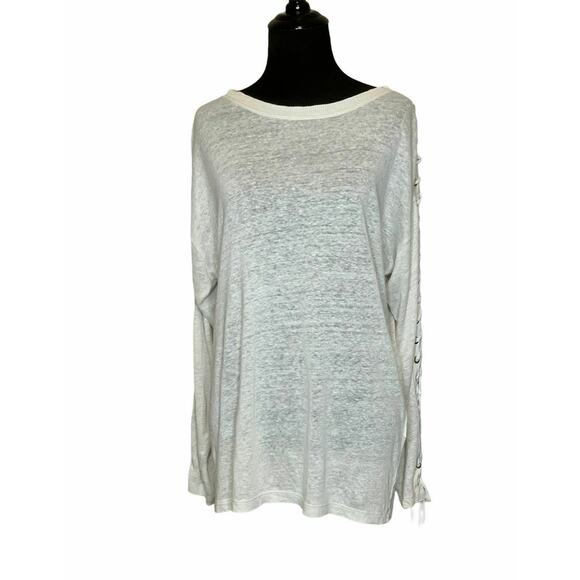 Iro Cream Long Sleeve Linen Sweater Small - Picture 1 of 8